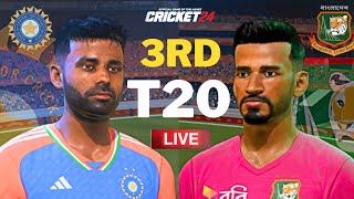 India vs Bangladesh 2024 3rd T20 Match  Cricket 24 Live  ShreeGamerz [upl. by Dorothea202]