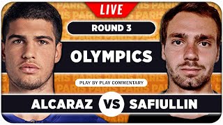 ALCARAZ vs SAFIULLIN • Paris Olympics 2024 • LIVE Tennis Play by Play Stream [upl. by Justicz201]