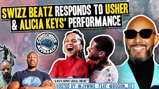 Swizz Beatz Takes the High Road With Usher and Alicia Keys Super Bowl Performance [upl. by Truc]