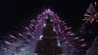 Feu d’artifice nouvel an 2018 à Dubaï [upl. by Tay934]