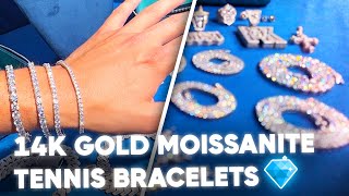 14K Gold Moissanite Tennis Bracelets indepth Review  Diamond Tester  ICECARTEL Review [upl. by Adnaram113]