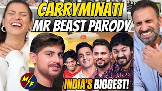 MR BEAST PARODY 🤑 Ft INDIAN CREATORS  CARRYMINATI  Magic Flicks React to BIGGEST Youtube COLLAB [upl. by Nollaf578]