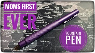 Moms First Ever Fountain Pen Hongdian Asvine Purple Forest Fountain Pen Review [upl. by Nrubloc]