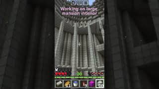 Working on large mansion interior SMP castle 🏰minecraft gaming short videolarge mansion [upl. by Mian]