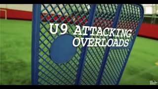 Soccer Coaching Drill Attacking Overloads U9 [upl. by Flavia315]