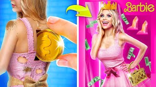 De Barbie Pauvre à Barbie Riche 💔 Défi de Relooking de Poupées 💸 [upl. by Jehias]