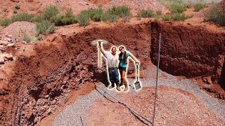 Were Building An Earthbag Root Cellar  Laying An Earthbag Foundation [upl. by Roswald]