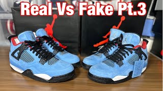 Air Jordan 4 x Travis Scott Real Vs Fake Pt3 another good one [upl. by Moulden]