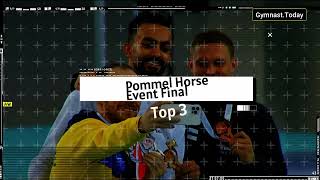 Top 3 in Mens Pommel Horse Final  2023 Mersin Gymnastics World Challenge Cup [upl. by Englebert]