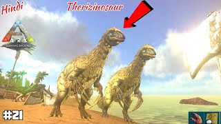 21 Taming high level Therizinosaur Ark survival evolved Hindi gameplay arksurvivalevolved [upl. by Nomelihp]