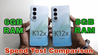 Oppo K12x 5G 6GB RAM vs 8GB RAM Speed Test Comparison [upl. by Fiertz308]