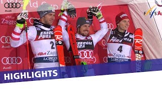 Hirscher achieves historical record in Zagreb Slalom  Highlights [upl. by Nodrog]