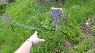 Easy way to run 330 foot rolls of woven wire field fence [upl. by Giorgia]