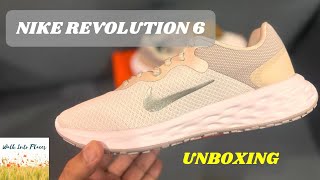 Nike Revolution 6 White  unboxing [upl. by Sedlik706]