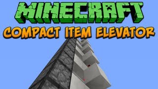 Minecraft Compact Item Elevator Tutorial [upl. by Yessydo]