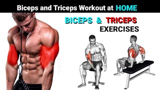 Best Bigger Biceps and Triceps Exercises at Home with no equipments [upl. by Lalitta859]