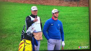 Jon Rahm Ignores caddy then drops FBOMB on live pga feed [upl. by Annauj490]