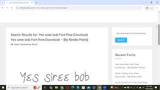 How to Download and Install Yes siree bob Font Free Download trending shorts [upl. by Elamaj417]