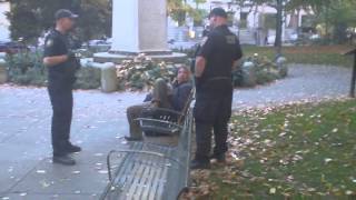 UCARE Portland Transit Cop In Park Intimidation FAIL [upl. by Olecram]