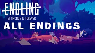 Endling  Extinction is Forever All Endings PS4  Alternate Ending  Warning Very Sad [upl. by Lewls]