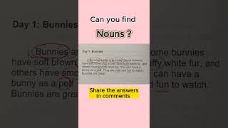 English Grammar in Use Identify the nouns in a paragraph learnenglishgrammar [upl. by Aric262]