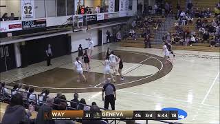 Geneva WBB Highlights vs Waynesburg on 13124 [upl. by Braynard]