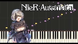 NieR Automata  The Tower Synthesia Piano Tutorial [upl. by Narahs]