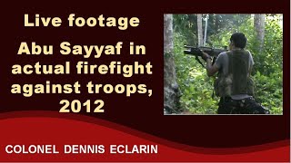 Combat footage Abu Sayyaf in actual firefight [upl. by Llekim877]