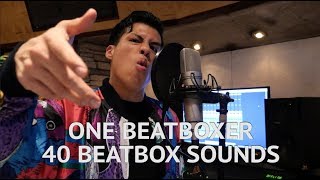 One Beatboxer 40 Beatbox Sounds [upl. by Arraek]