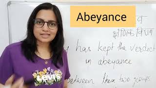 abeyance meaning in hindi  abeyance का मतलब  example sentences  EnglishByte [upl. by Margarete]