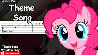 My Little Pony Friendship Is Magic Theme Song Guitar Tutorial [upl. by Dlared127]