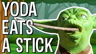 YODA EATS A STICK  The Puppet Yoda Show [upl. by Perri174]