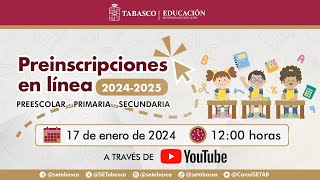 Preinscripciones en línea 20242025 [upl. by Crispin]