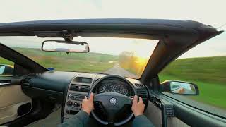 200 ‘51’ VAUXHALL ASTRA BERTONE CONVERTIBLE POV DRIVING SUNSET CRUISE [upl. by Esorbma115]