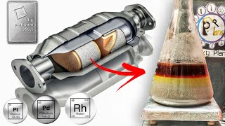 Extract Palladium and platinum from car CATALYTIC CONVERTERS [upl. by Bussy]