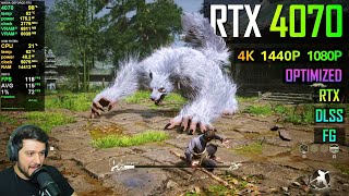 RTX 4070  Black Myth Wukong  Optimized Settings RT DLSS FG [upl. by Yuu299]