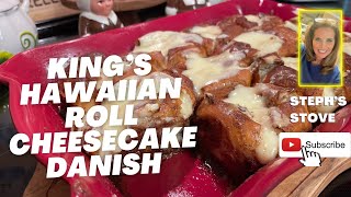 King’s Hawaiian Roll Cheesecake Danish  Quick Delicious Holiday Breakfast  Steph’s Stove [upl. by Giwdul]