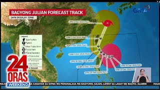 Tropical storm Julian bahagyang lumakas habang kumikilos pawest northwest ng  24 Oras Weekend [upl. by Aneliram452]