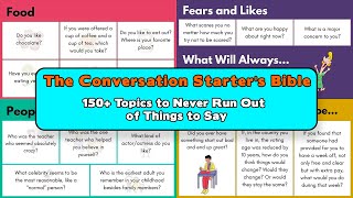 150 Great Topics to Start a Conversation  Conversation Topics  Conversation Starters [upl. by Thaddus513]