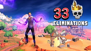 33 ELIMINATIONS Rick Grimes WIN Squads Zero build gameplay Fortnite KNGAUI [upl. by Anassor412]