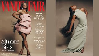 Simone Biles for Vanity Fair February 2024 Flip Magazine Pages High Fashion Waiting Room ASMR [upl. by Ihtac]