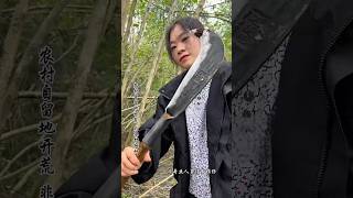 Chinese chopping knife with a hook on the end Hatchet asmr [upl. by Adnahcir]