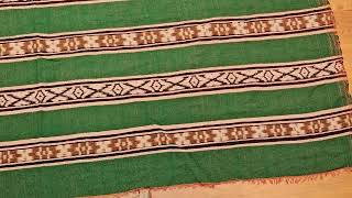 Vintage Southwestern Kilim in Green Ivory Green Orange Black thepersianknot  SKU 2179 [upl. by Ailegna]