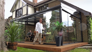 Glasoase Glass Room in Bedfordshire with Sottezza Sun Blind [upl. by Fraze]