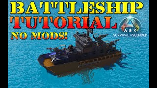 ASA  Small Battleship Motorboat Build Tutorial  No Mods [upl. by Goulette776]