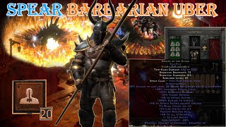 Diablo II Resurrected  Spear BarbarianConcentrate Build Uber Tristram [upl. by Zelikow]