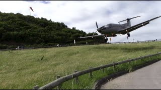 INSANE LOW LANDING PC12 At St Barts MUST SEEMUST SEE [upl. by Hcab]