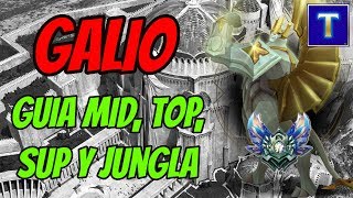 GALIO GUÍA MID SUP TOP Y JUNGLA  ¡CC Daño y Tanque en un mismo Campeón  TenYasha LOL [upl. by Rumney]