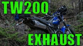 DG v2 Exhaust install and test on a TW200 [upl. by Aimal]