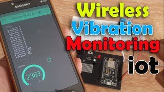 Wireless vibration sensor iot vibration sensor Industrial vibration sensor esp8266 iot project [upl. by Paryavi]